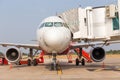 Airplane parking in the airport