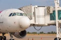 Airplane parking in the airport