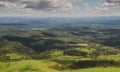 Airplane passenger view looking at topography of Minas Gerais Royalty Free Stock Photo