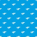 Airplane pattern seamless blue Royalty Free Stock Photo