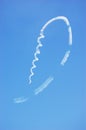 Airplane Performing Spiraling Stunt Sequence Royalty Free Stock Photo