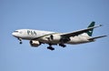 A airplane of PIA airlines flying in the sky