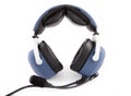 Airplane pilot headset Royalty Free Stock Photo