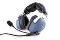 Airplane pilot headset Royalty Free Stock Photo