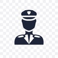 Airplane pilot transparent icon. Airplane pilot symbol design fr
