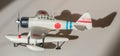 Airplane plastic model assembled