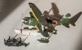 Airplane plastic model assembled