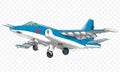 Airplane PNG Transparent background , Sukhoi 25 with blue paint body color