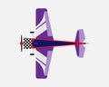 Airplane with a propeller. Bottom view. Vector Royalty Free Stock Photo