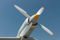 Airplane propeller engine Royalty Free Stock Photo