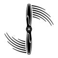 Airplane propeller motion line symbol Royalty Free Stock Photo
