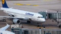 Airplane is ready on the airfield after the passengers have been picked up Royalty Free Stock Photo