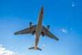 Airplane ready for landing Royalty Free Stock Photo