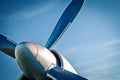 Airplane retro vintage propeller detail Royalty Free Stock Photo