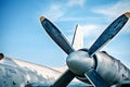 Airplane retro vintage propeller detail