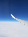 Airplane ride wing Royalty Free Stock Photo