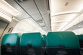 Airplane with row of seats Royalty Free Stock Photo