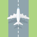 Airplane runway. Airplane trendy icon. Vector illustration