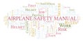 Airplane Safety Manual word cloud. Royalty Free Stock Photo