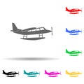Airplane, sea multi color style icon. Simple glyph, flat vector of water transportation icons for ui and ux, website or mobile Royalty Free Stock Photo