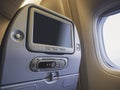 Airplane seats Blank screen monitor Passenger Entertainment on board