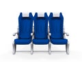 Airplane Seats Isolated Royalty Free Stock Photo