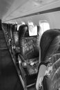 Airplane seats row