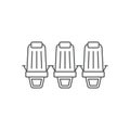 Airplane seats vector icon symbol isolated on white background Royalty Free Stock Photo