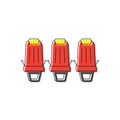 Airplane seats vector icon symbol isolated on white background Royalty Free Stock Photo