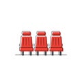 Airplane seats vector icon symbol isolated on white background Royalty Free Stock Photo