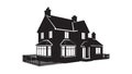 House Silhouette Vector Illustration Royalty Free Stock Photo