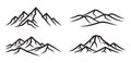 Mountain Range Vector Set Royalty Free Stock Photo