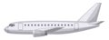 Airplane side view. Cartoon passenger jet icon