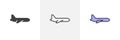 Airplane side view icon