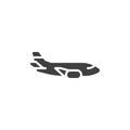 Airplane side view vector icon