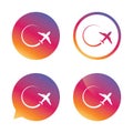 Airplane sign icon. Travel trip symbol. Royalty Free Stock Photo