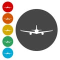 Airplane sign icon. Travel trip symbol. Plane icon Royalty Free Stock Photo