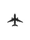 Airplane Silhouette: A Minimalist Aviation Icon Royalty Free Stock Photo