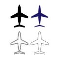 Airplane silhouette vector design illustrator Royalty Free Stock Photo