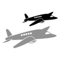 Airplane simple vector design icon