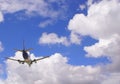 Airplane sky clouds Royalty Free Stock Photo
