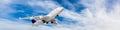 Airplane in the sky - Passenger Airliner. High quality photo