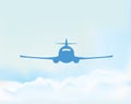 Airplane in the sky vector illustration