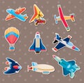 Airplane stickers Royalty Free Stock Photo