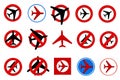 Airplane stickers Royalty Free Stock Photo