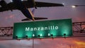 Airplane Take off Manzanillo during a wonderful sunrise
