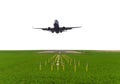 Airplane takeoff o the runway isolated Royalty Free Stock Photo