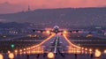 Airplane taking off from the airport.