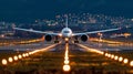 Airplane taking off from the airport.