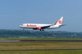 Airplane taking off at the airport Royalty Free Stock Photo